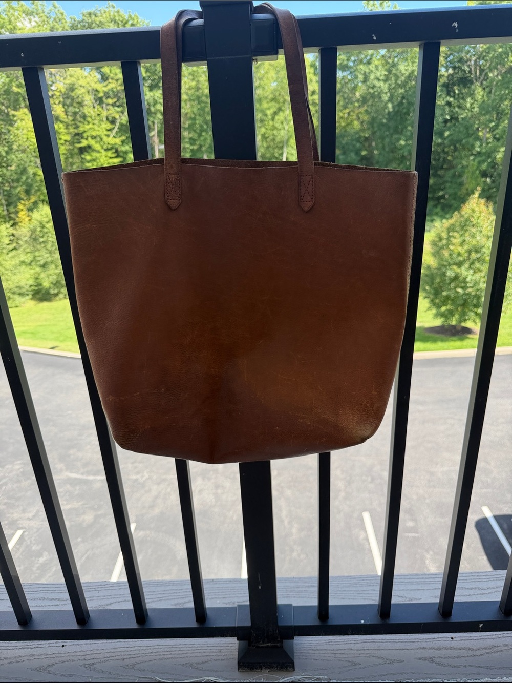Classic Cognac Leather Tote Bag by Madewell